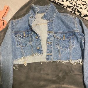Cropped jean jacket